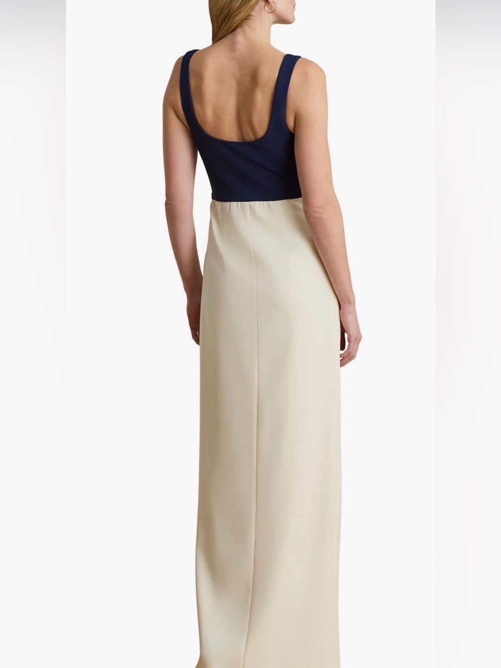lauren ralph two-tone ottoman & creoe sleeveless gown - Picture 2 of 8